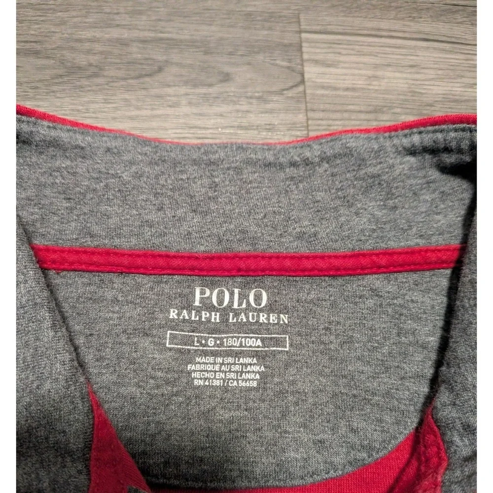 Polo Ralph‎ Lauren Men's Red Quarter Zip Pullover Sweater Size Large